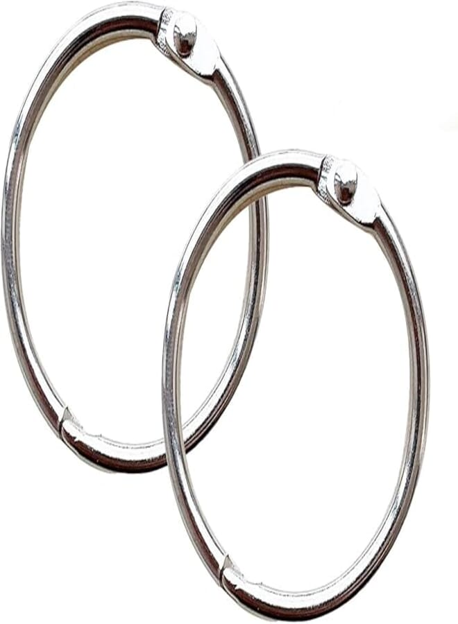 Metal Book Rings 2 Inch, Loose Leaf Binder Ring(8 Pack) for School, Home or Office